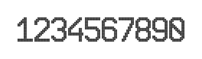 10×16数字点阵字体 ddN1016AA1048