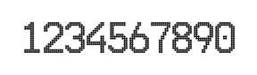 10×16数字点阵字体 ddN1016AA1051
