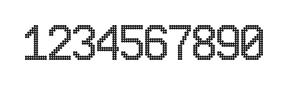 10×16数字点阵字体 ddN1016AA1058
