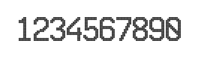 10×16数字点阵字体 ddN1016AA1067