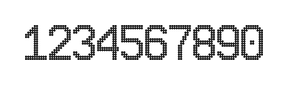 10×16数字点阵字体 ddN1016AA1073