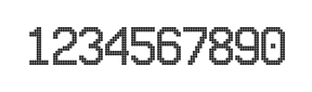 10×16数字点阵字体 ddN1016AA1113