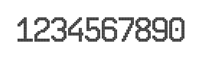 10×16数字点阵字体 ddN1016AA1117