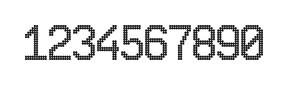 10×16数字点阵字体 ddN1016AA1147