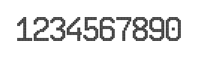 10×16数字点阵字体 ddN1016AA1161