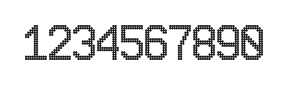 10×16数字点阵字体 ddN1016AA1180