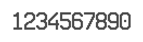 10×16数字点阵字体 ddN1016AA1227
