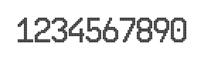 10×16数字点阵字体 ddN1016AA1231