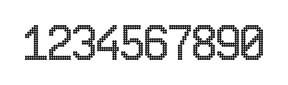 10×16数字点阵字体 ddN1016AA1252