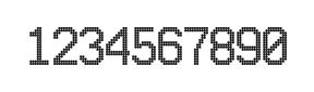 10×16数字点阵字体 ddN1016AA1258