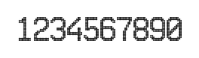 10×16数字点阵字体 ddN1016AA1260