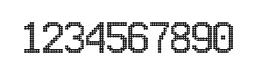 10×16数字点阵字体 ddN1016AA1266