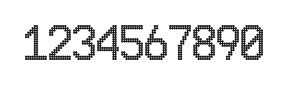10×16数字点阵字体 ddN1016AA1268