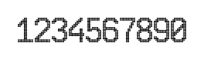 10×16数字点阵字体 ddN1016AA1276