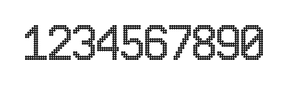 10×16数字点阵字体 ddN1016AA1280