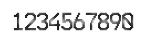 10×16数字点阵字体 ddN1016AA1283