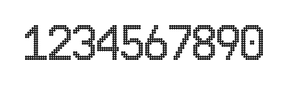 10×16数字点阵字体 ddN1016AA1288
