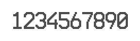 10×16数字点阵字体 ddN1016AA1323