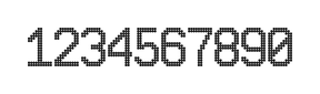 10×16数字点阵字体 ddN1016AA1330
