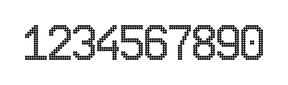 10×16数字点阵字体 ddN1016AA1333