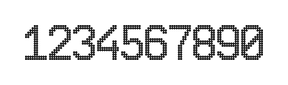 10×16数字点阵字体 ddN1016AA1335