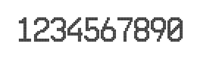 10×16数字点阵字体 ddN1016AA1336