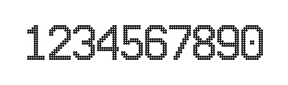 10×16数字点阵字体 ddN1016AA1349