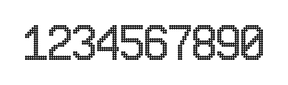 10×16数字点阵字体 ddN1016AA1361