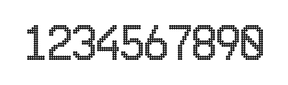 10×16数字点阵字体 ddN1016AA1364