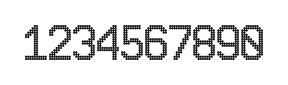 10×16数字点阵字体 ddN1016AA1377