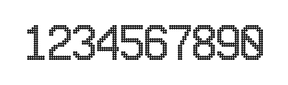 10×16数字点阵字体 ddN1016AA1399