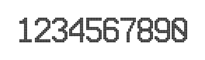 10×16数字点阵字体 ddN1016AA1429