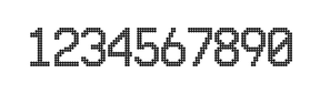10×16数字点阵字体 ddN1016AA1439
