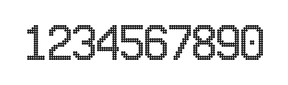 10×16数字点阵字体 ddN1016AA1444