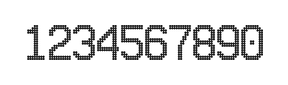 10×16数字点阵字体 ddN1016AA1457
