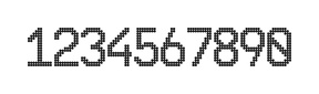 10×16数字点阵字体 ddN1016AA1466