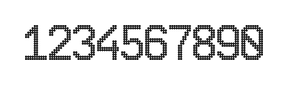 10×16数字点阵字体 ddN1016AA1483