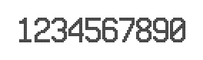 10×16数字点阵字体 ddN1016AA1538
