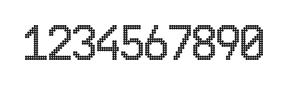 10×16数字点阵字体 ddN1016AA1543