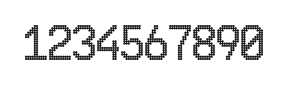 10×16数字点阵字体 ddN1016AA1545