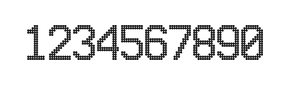 10×16数字点阵字体 ddN1016AA1552