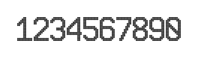 10×16数字点阵字体 ddN1016AA1559
