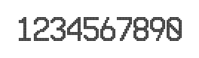 10×16数字点阵字体 ddN1016AA1562
