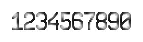 10×16数字点阵字体 ddN1016AA1573