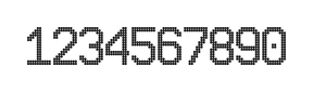 10×16数字点阵字体 ddN1016AA1574