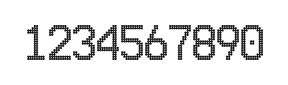 10×16数字点阵字体 ddN1016AA1586