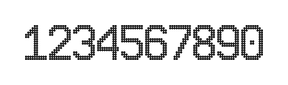 10×16数字点阵字体 ddN1016AA1588