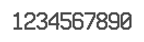 10×16数字点阵字体 ddN1016AA1602