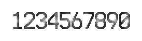 10×16数字点阵字体 ddN1016AA1607