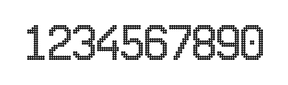 10×16数字点阵字体 ddN1016AA1630